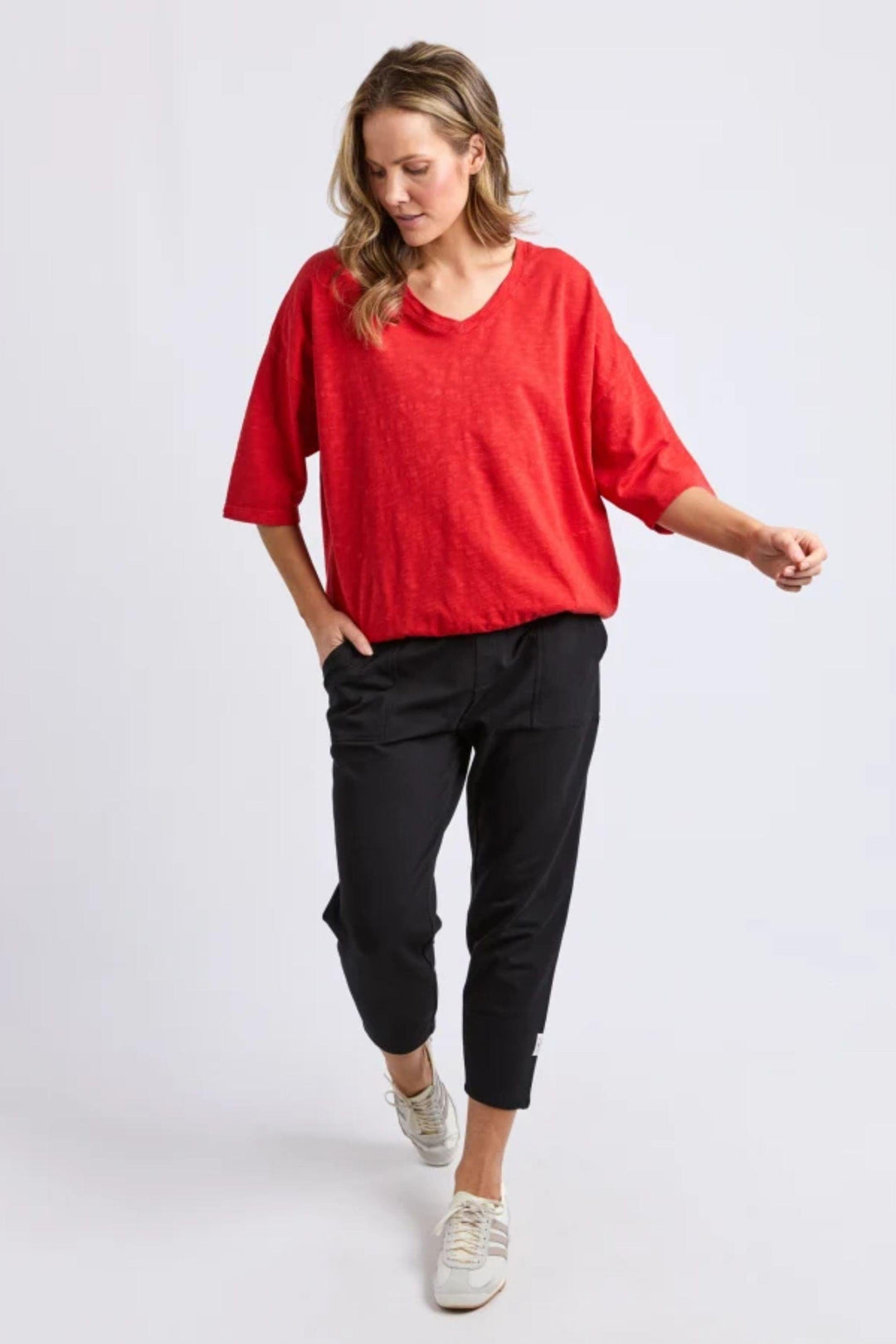 ELM TRACK TOP MAZIE VEE NECK - 81X4358