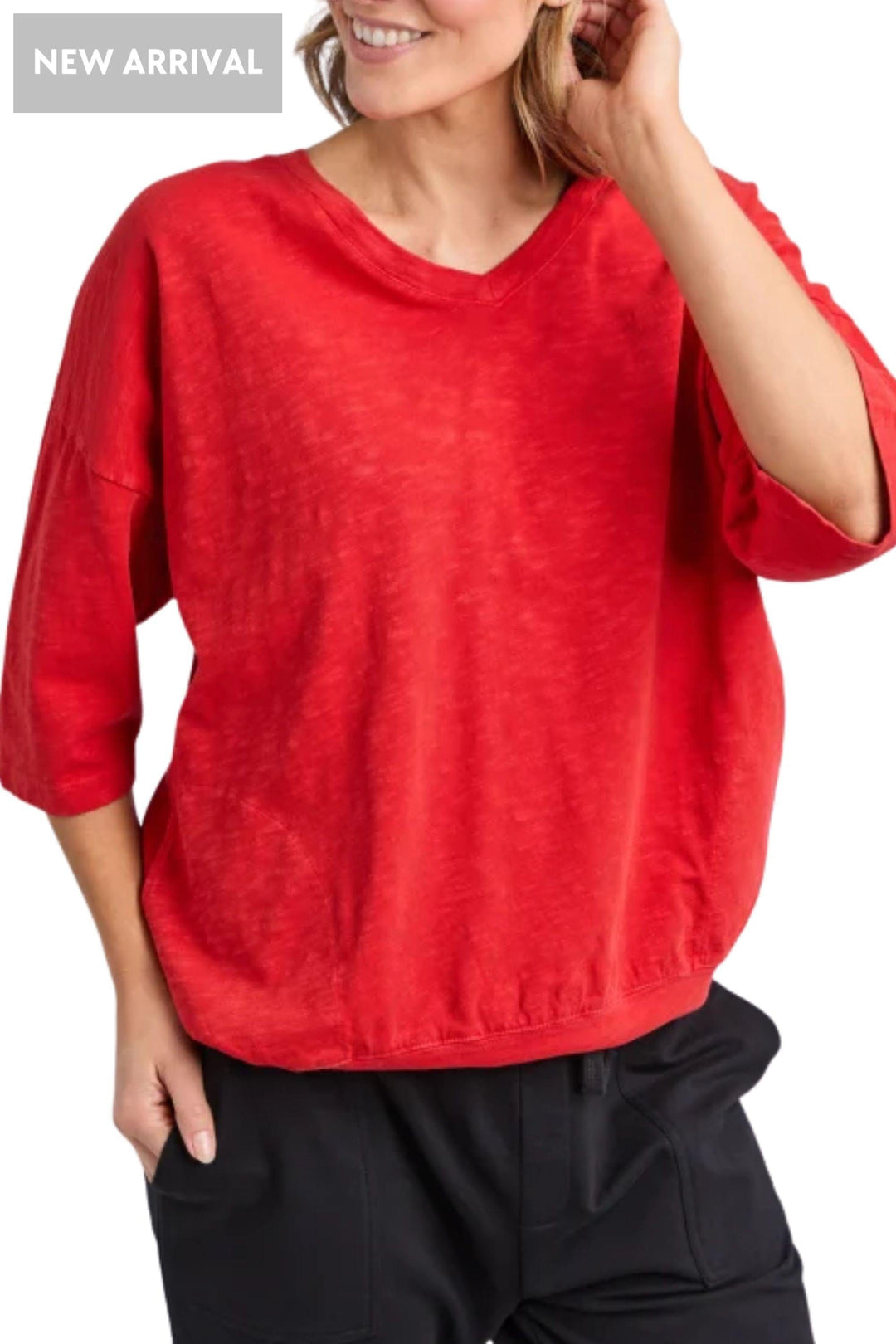 ELM TRACK TOP MAZIE VEE NECK - 81X4358