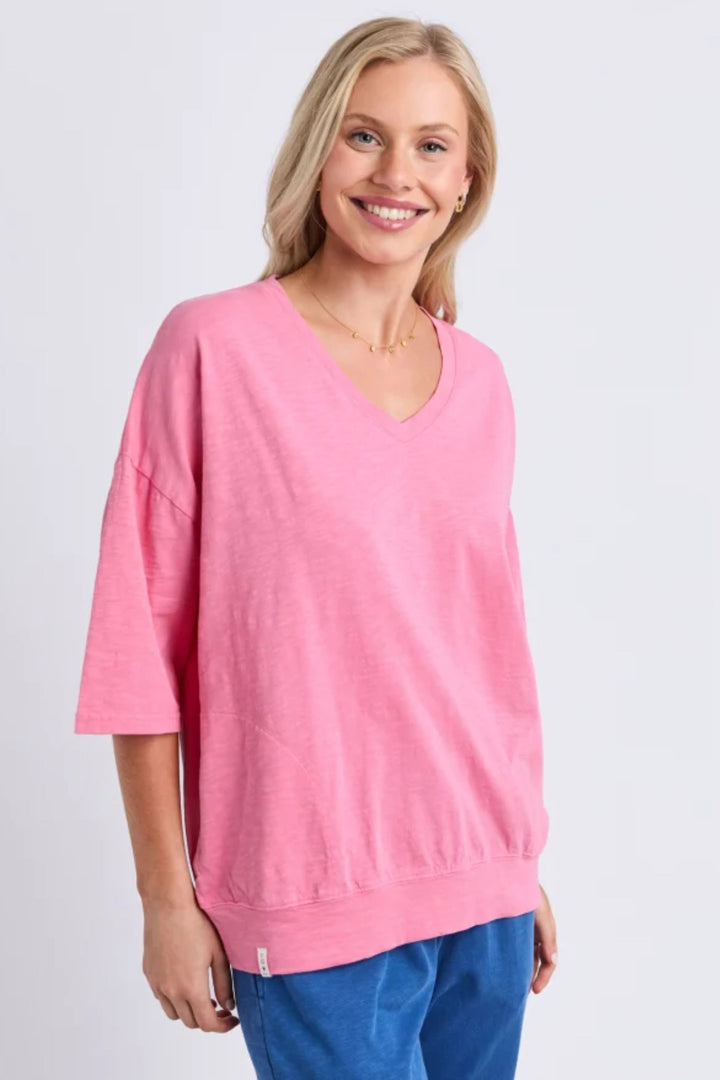 ELM TRACK TOP MAZIE VEE NECK - 81X4358