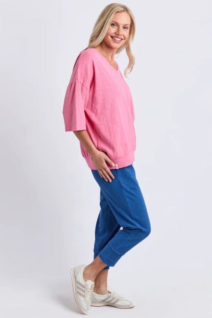 ELM TRACK TOP MAZIE VEE NECK - 81X4358