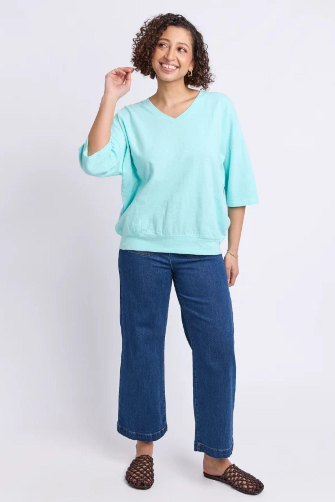 ELM TRACK TOP MAZIE VEE NECK - 81X4358