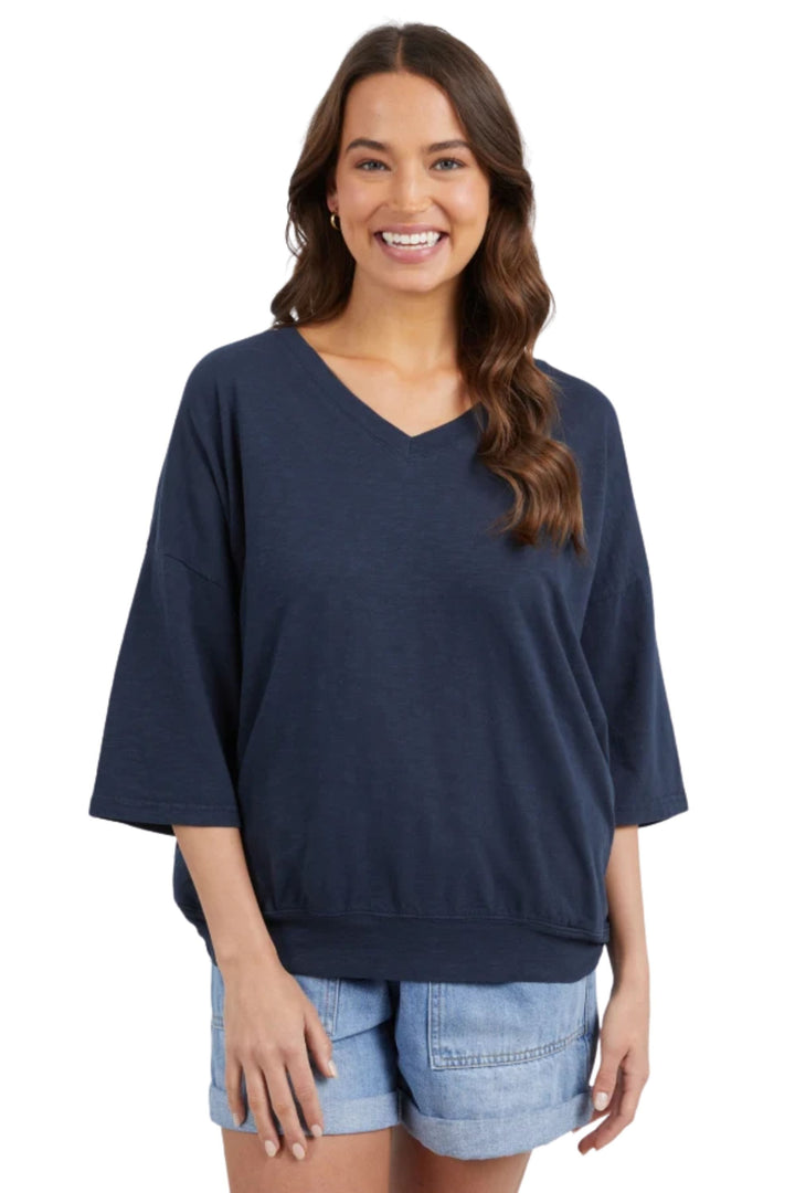 ELM TRACK TOP NAVY / 8 MAZIE VEE NECK - 81X4358