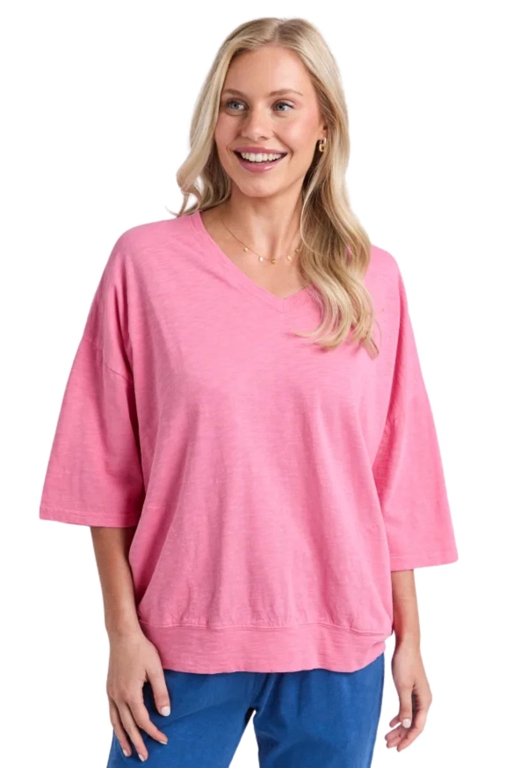 ELM TRACK TOP PINK / 8 MAZIE VEE NECK - 81X4358