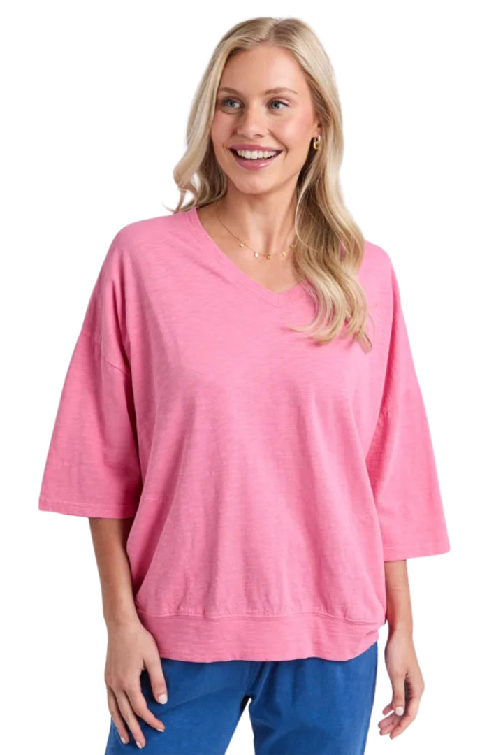 ELM TRACK TOP PINK / 8 MAZIE VEE NECK - 81X4358