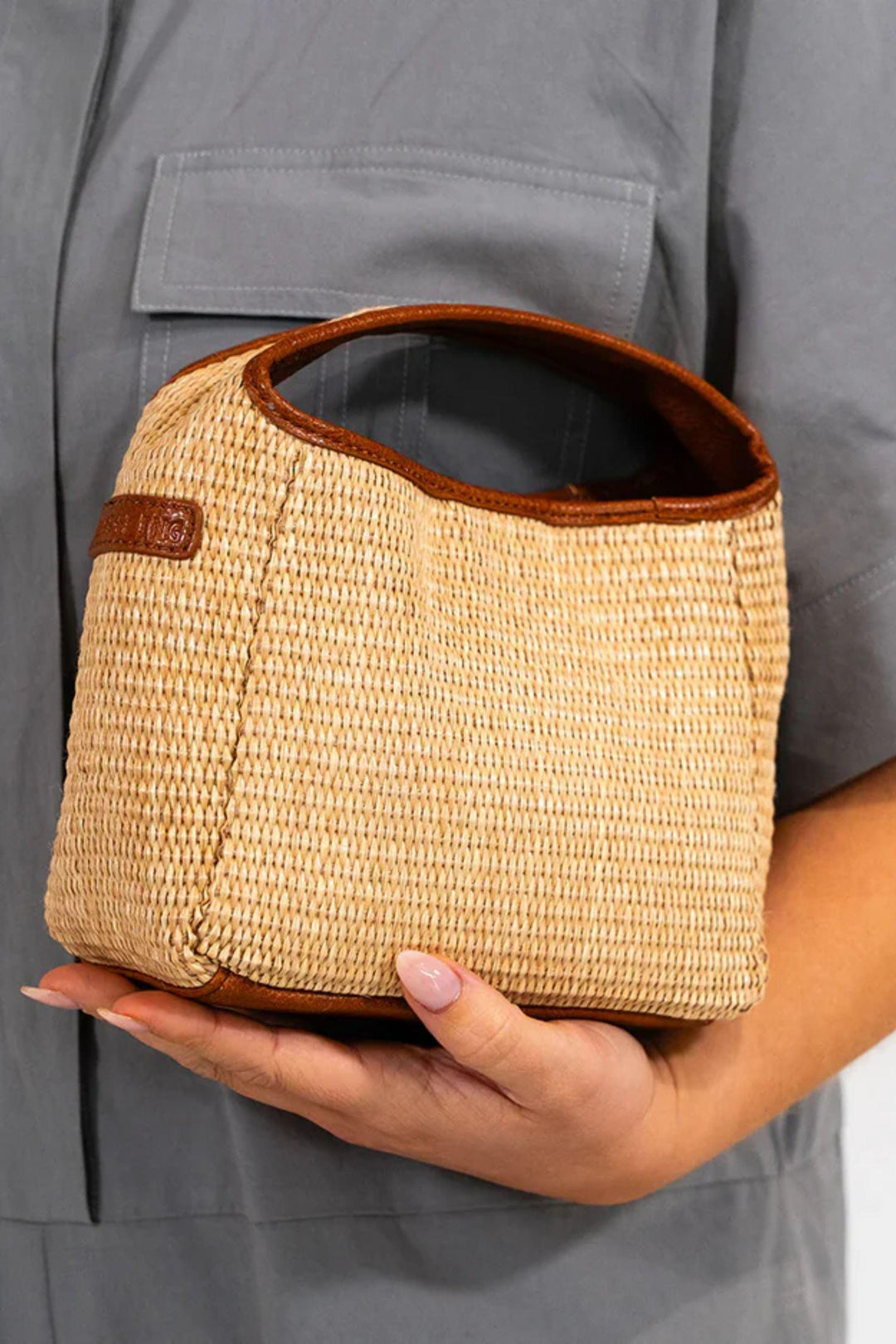ELMS+KING BAG NATURAL LINTON WEAVE XBODY - LT001-TNW