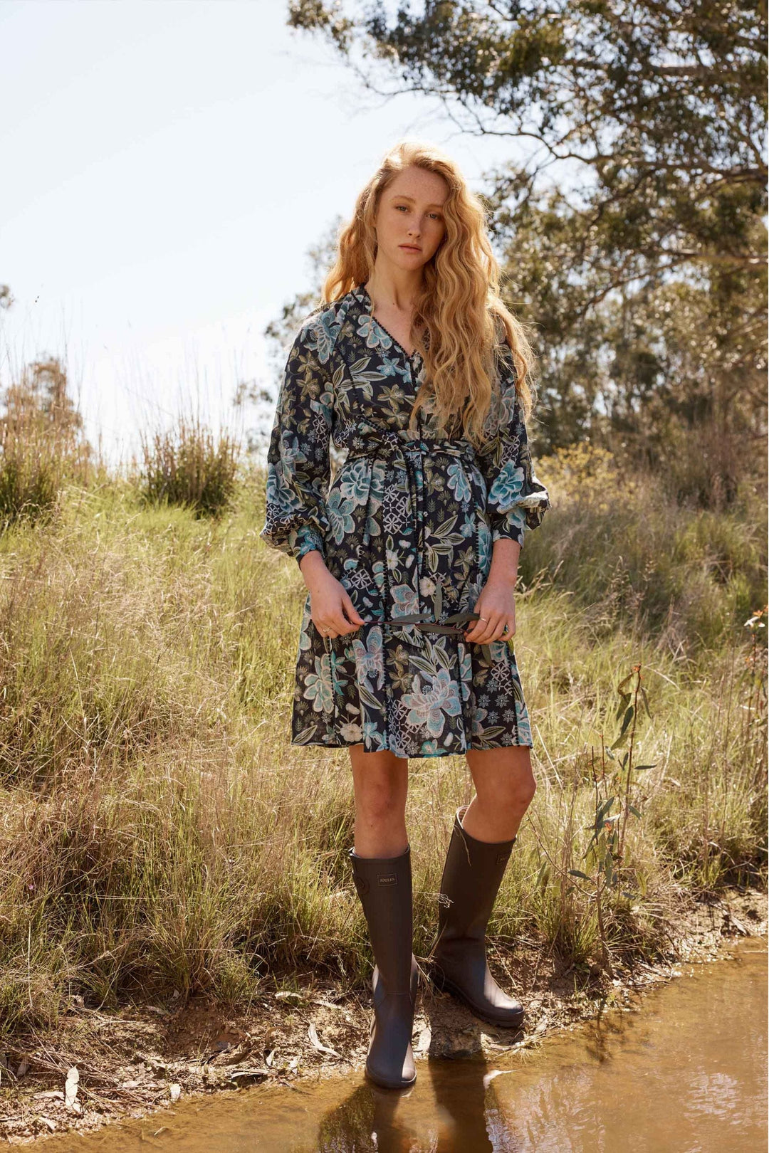 ONCE WAS DRESS EMERSYN PANELLED DRESS - OW41907