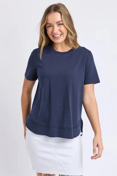 FARRAH SS TEE - 55X0217 8 / DARK-SAPPHIRE TOP