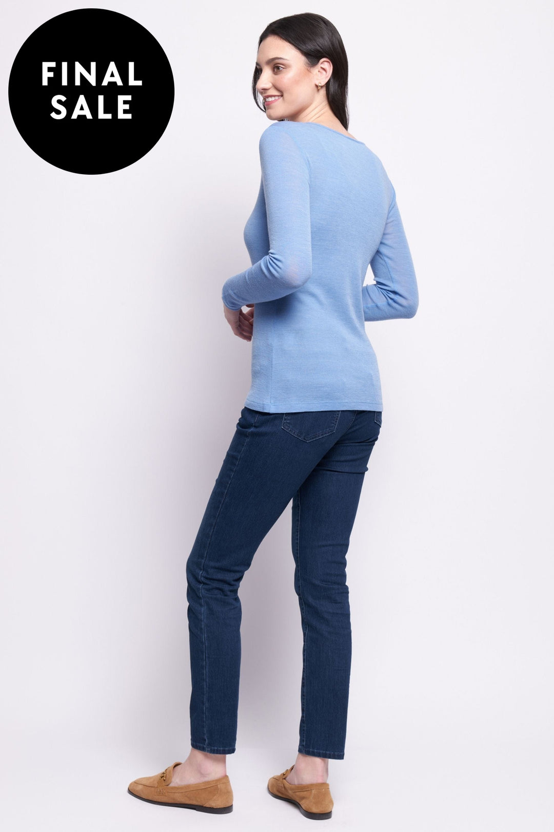 FOIL TOP FINE MERINO CREW - FO4173