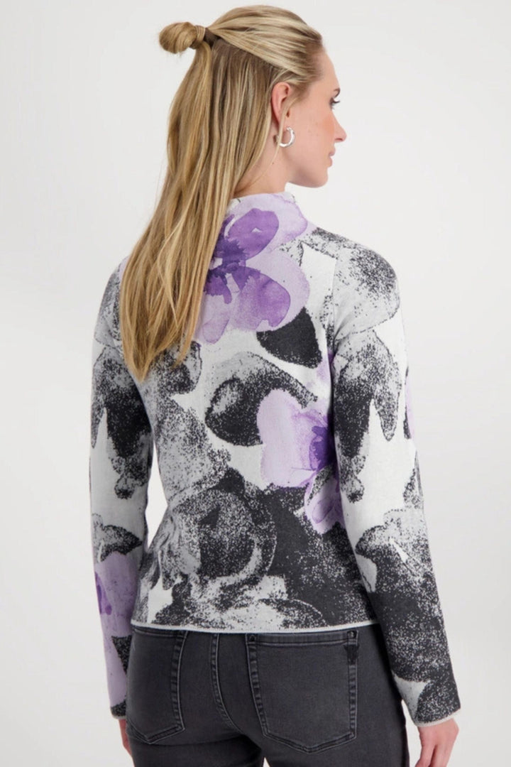 MONARI TOP FLORAL KNIT - 808430MNR