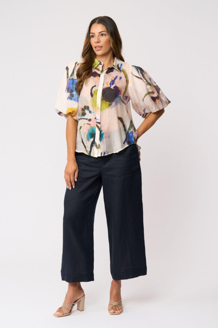 FOIL BLOUSE BUBBLE TROUBLE BLOUSE - FO8611