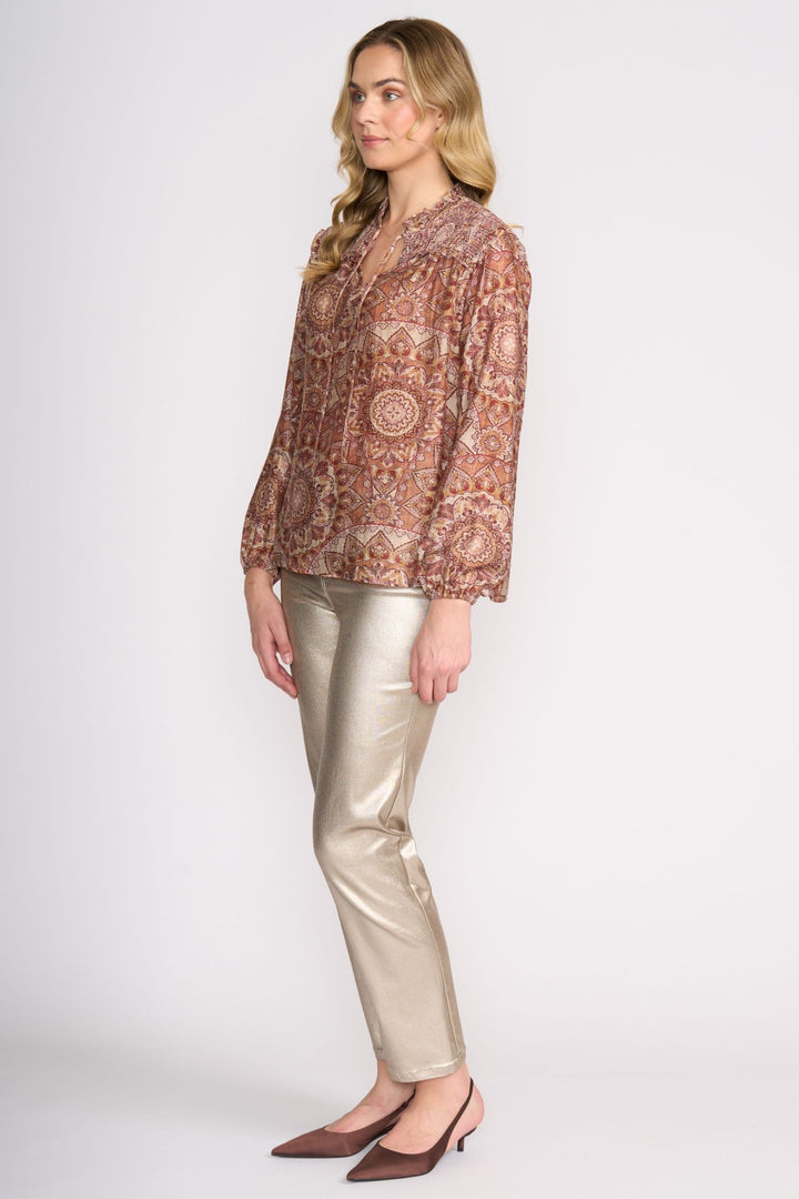 FOIL BLOUSE STEPPING OUT BLOUSE - FO8514