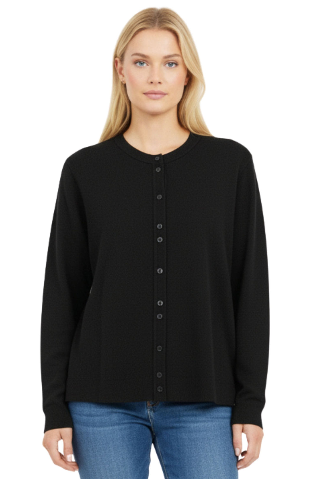 FOIL CARDIGAN BLACK / XS EWE TOO CARDI - FO8415