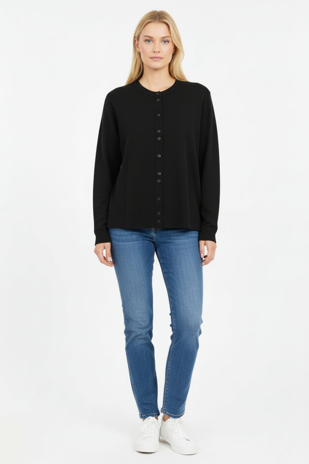 FOIL CARDIGAN XS / BLACK EWE TOO CARDI - FO8415