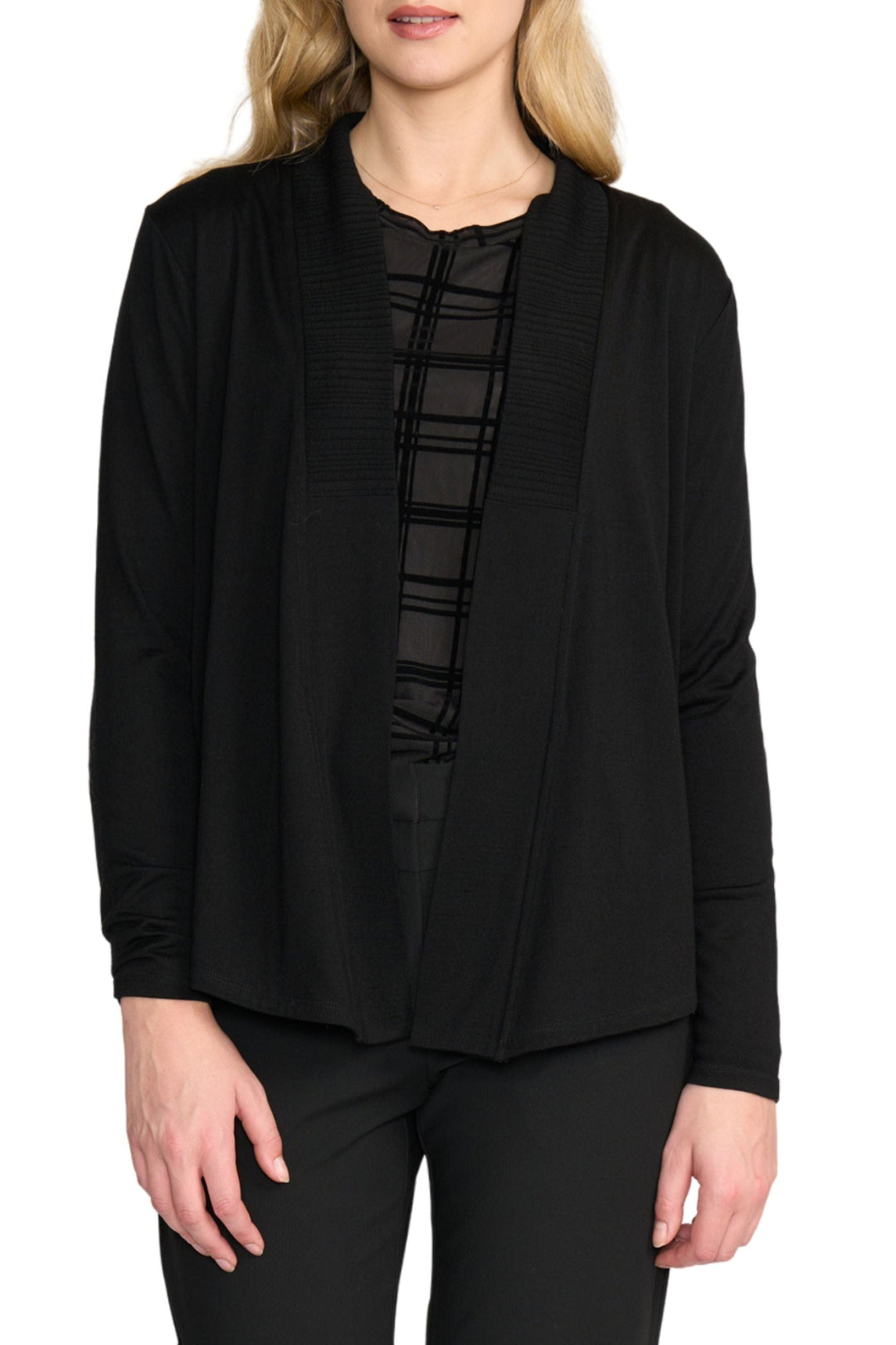 FOIL CARDIGAN XS / BLACK TEASER CARDI - FO8420