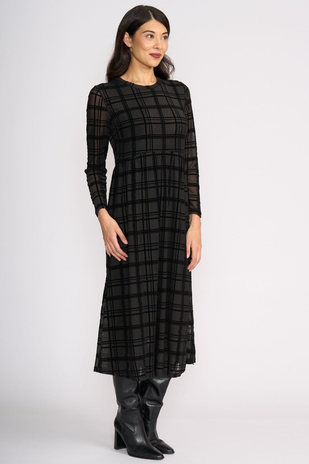 FOIL DRESS FLOCK DRESS - FO8533