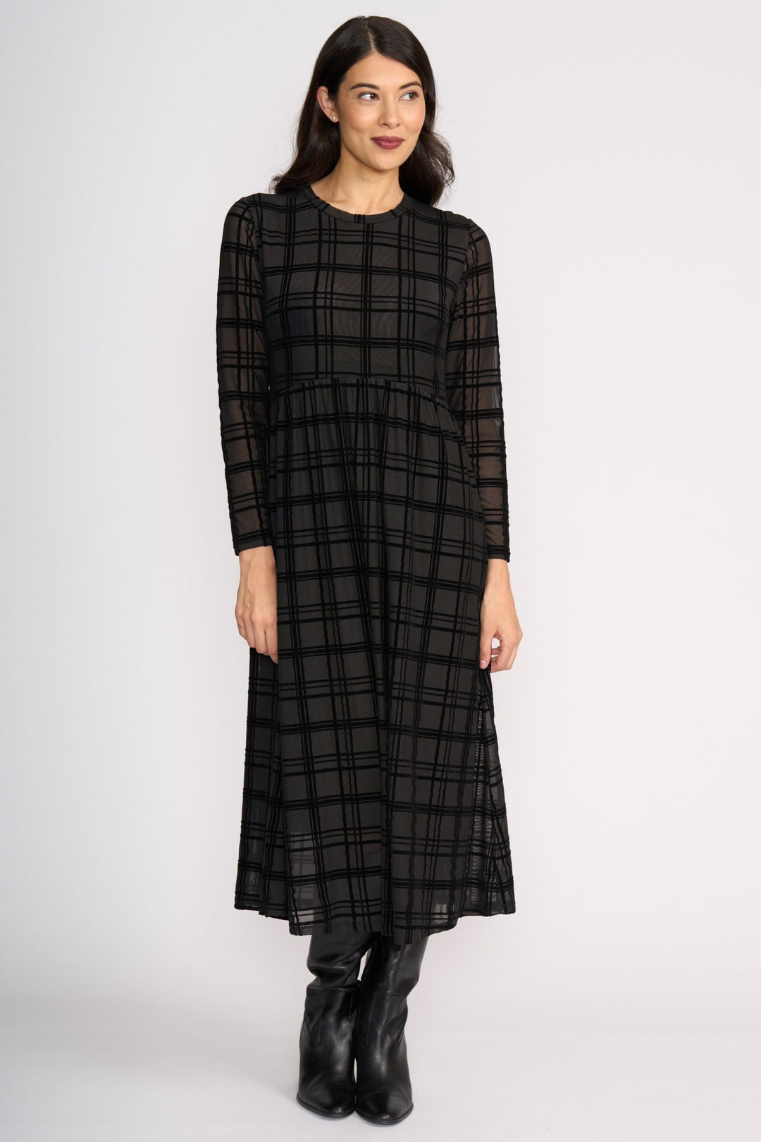FOIL DRESS FLOCK DRESS - FO8533