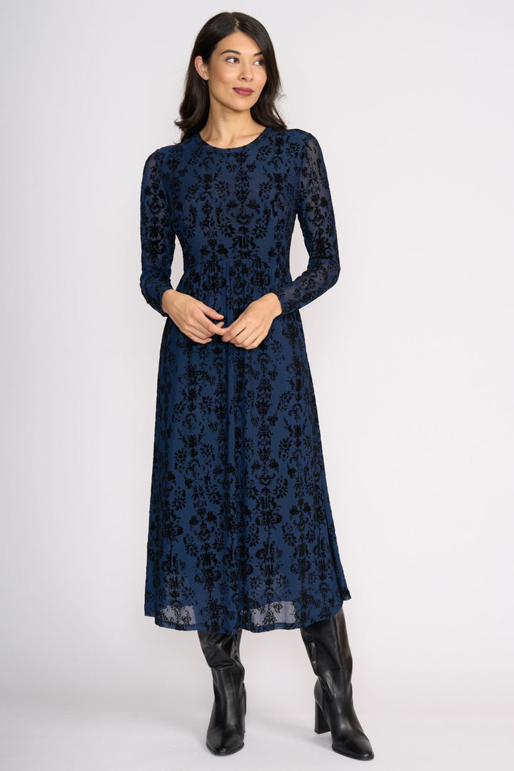 FOIL DRESS FLOCK DRESS - FO8533
