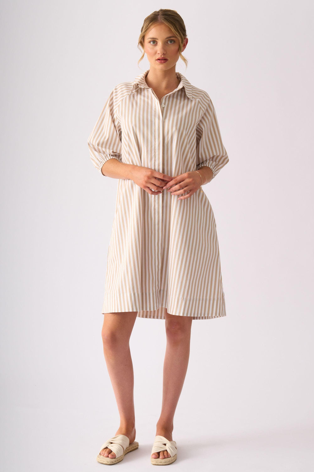 FOIL DRESS GOOD SHIRT DRESS - FO8736
