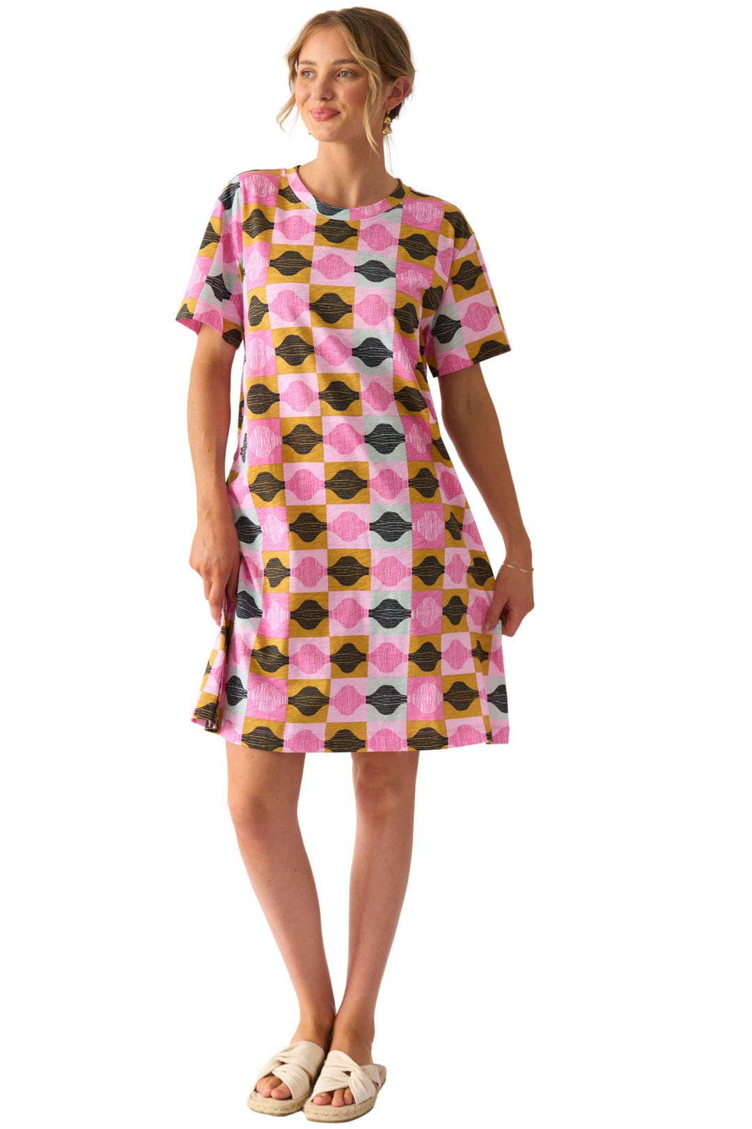 FOIL DRESS ON THE SIDE DRESS - FO8707