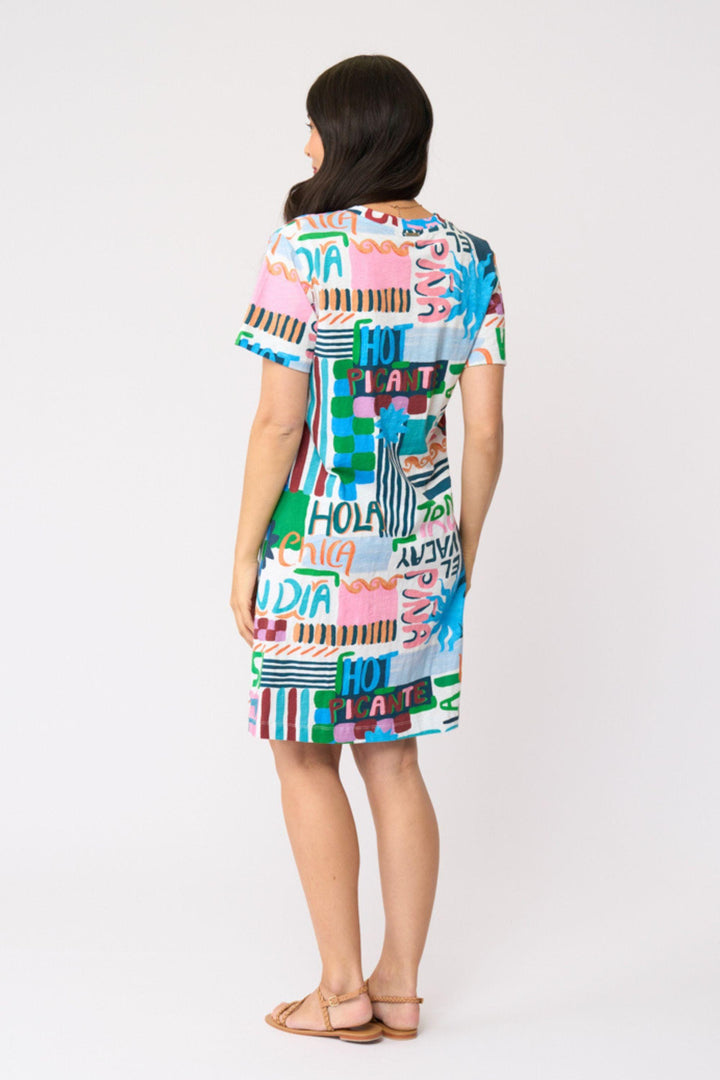 FOIL DRESS ON THE SIDE DRESS - FO8707