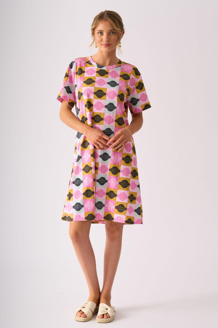 FOIL DRESS ON THE SIDE DRESS - FO8707
