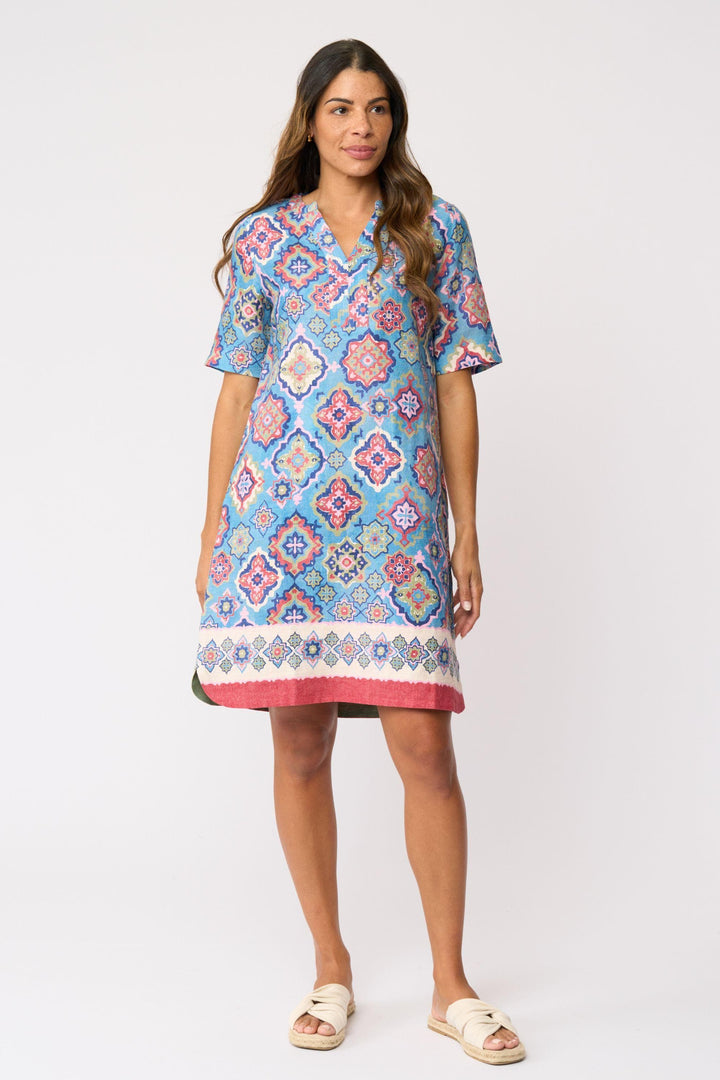 FOIL DRESS STITCH UP DRESS - FO8608