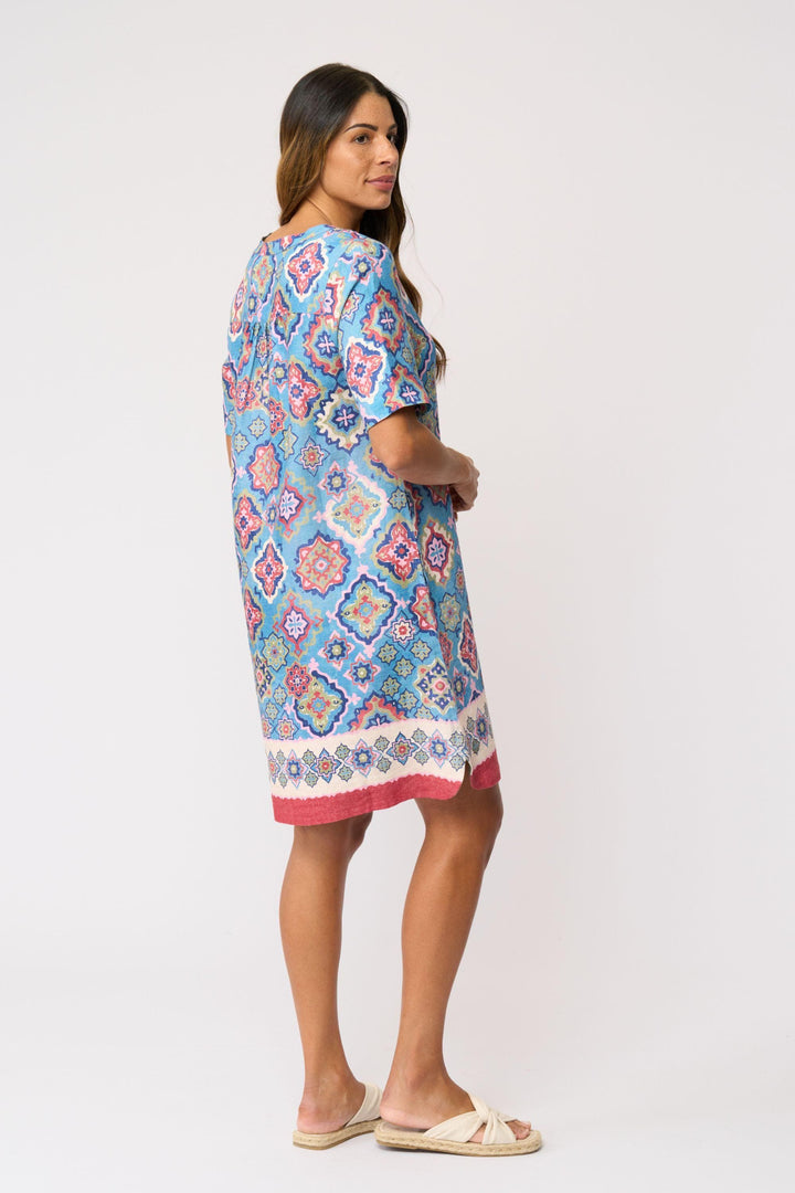 FOIL DRESS STITCH UP DRESS - FO8608
