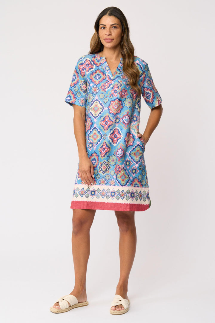 FOIL DRESS STITCH UP DRESS - FO8608