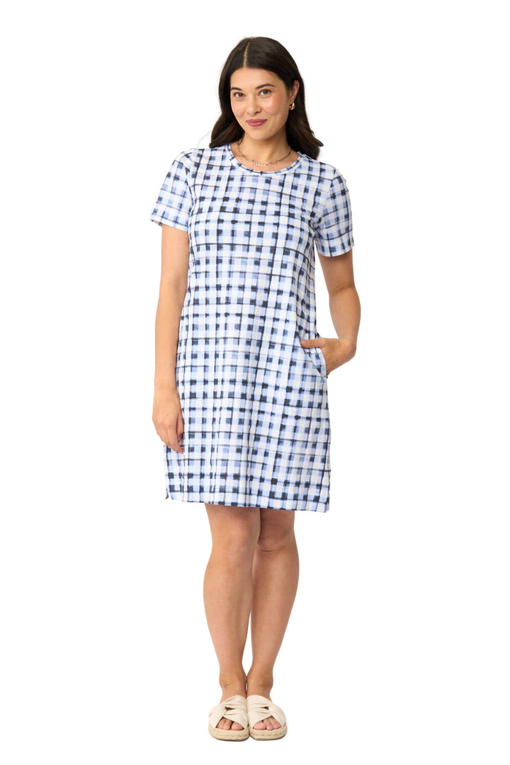 FOIL DRESS XS / CHECK HERE COMES SUMMER DRESS - FO8344