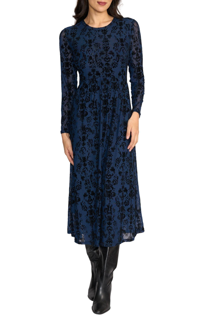 FOIL DRESS XS / FLOWER FLOCK DRESS - FO8533