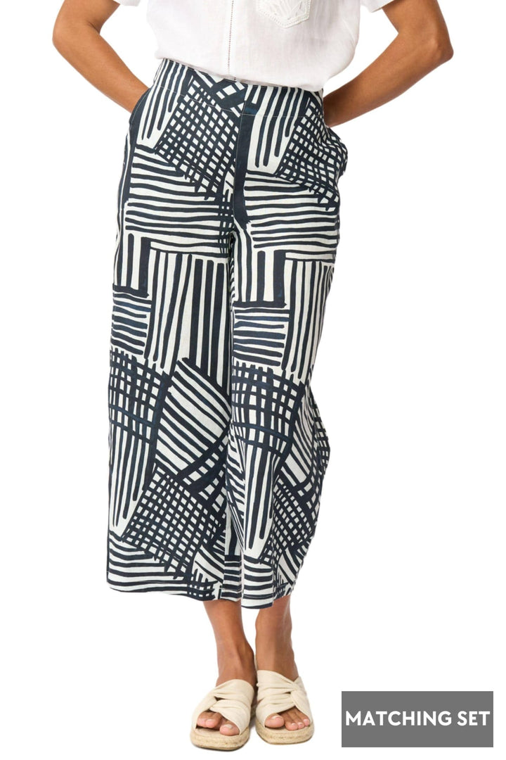 FOIL PANTS BLACK-WHITE / 8 ITS ONLY NATURAL PANT - FO6918
