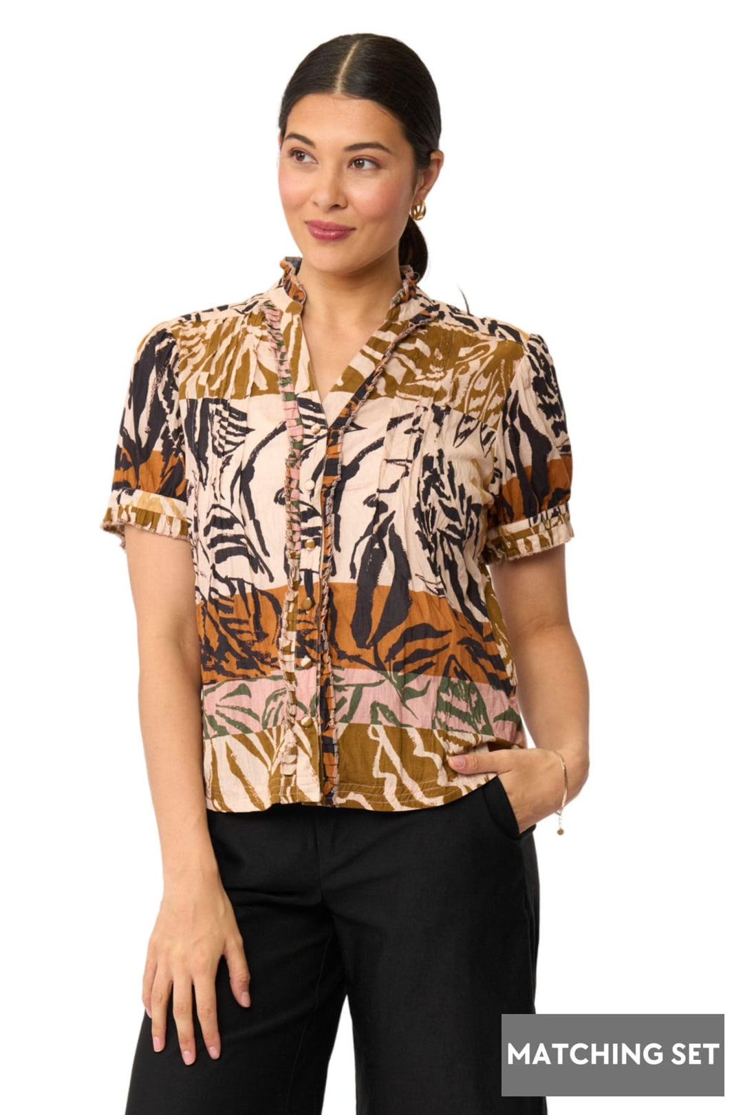 FOIL SHIRT 8 / PALM CRUSHING IT CAP SLV SHIRT - FO8615