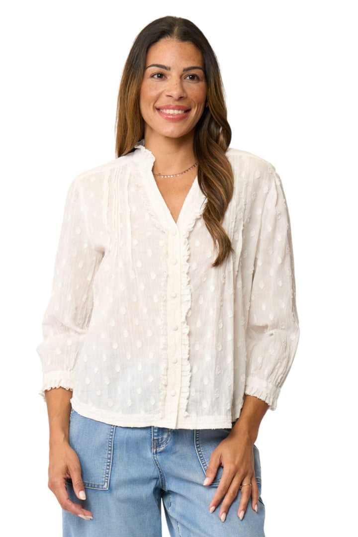 FOIL SHIRT 8 / WHITE CRUSHING IT 3/4 SLV SHIRT - FO8616