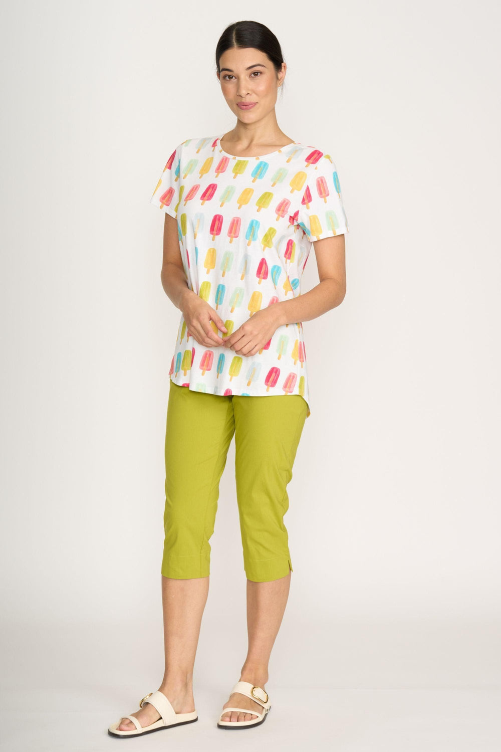 FOIL T-SHIRT HERE COMES SUMMER TEE - FO4611