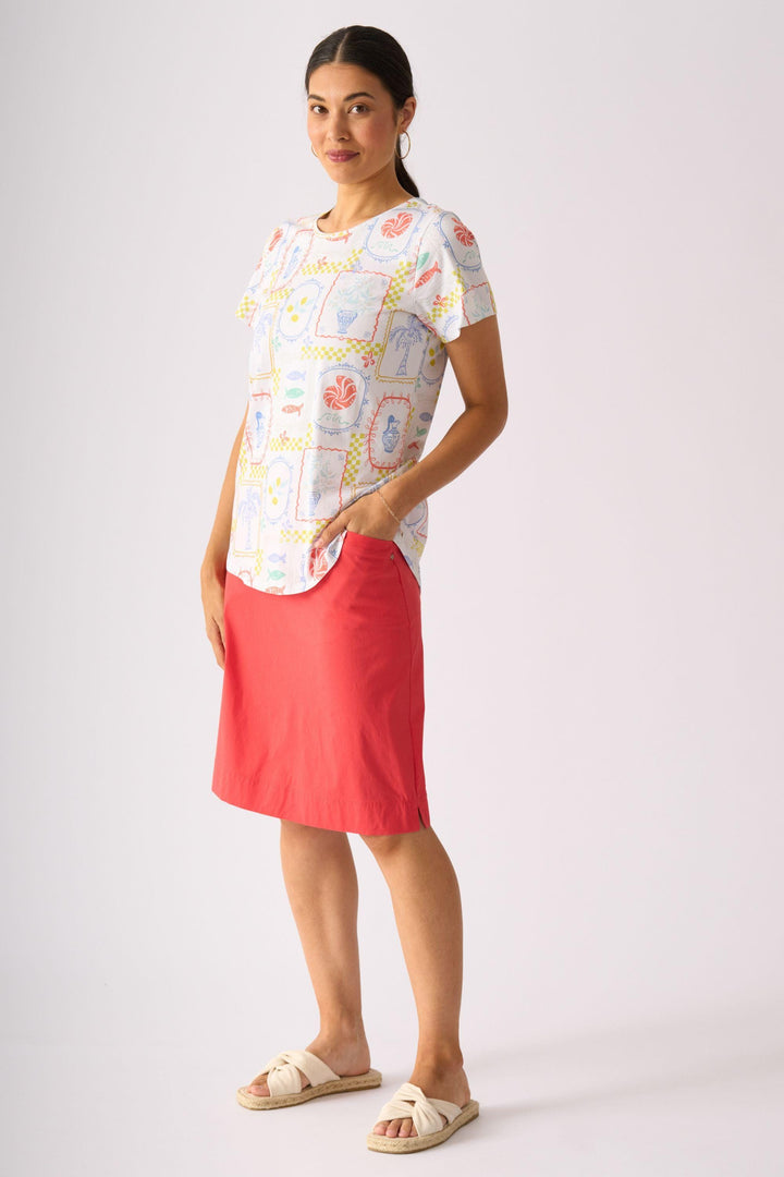 FOIL T-SHIRT HERE COMES SUMMER TEE - FO4611