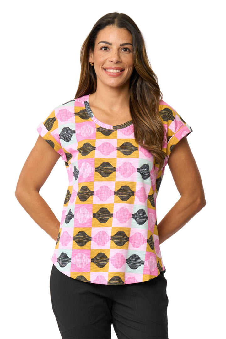FOIL T-SHIRT XS / PINK-MULTI ROLE MODEL TEE - FO8173