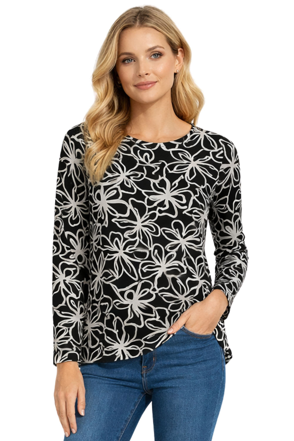 FOIL TOP BLACK / XS ART AND SOUL TOP - FO7794AOP