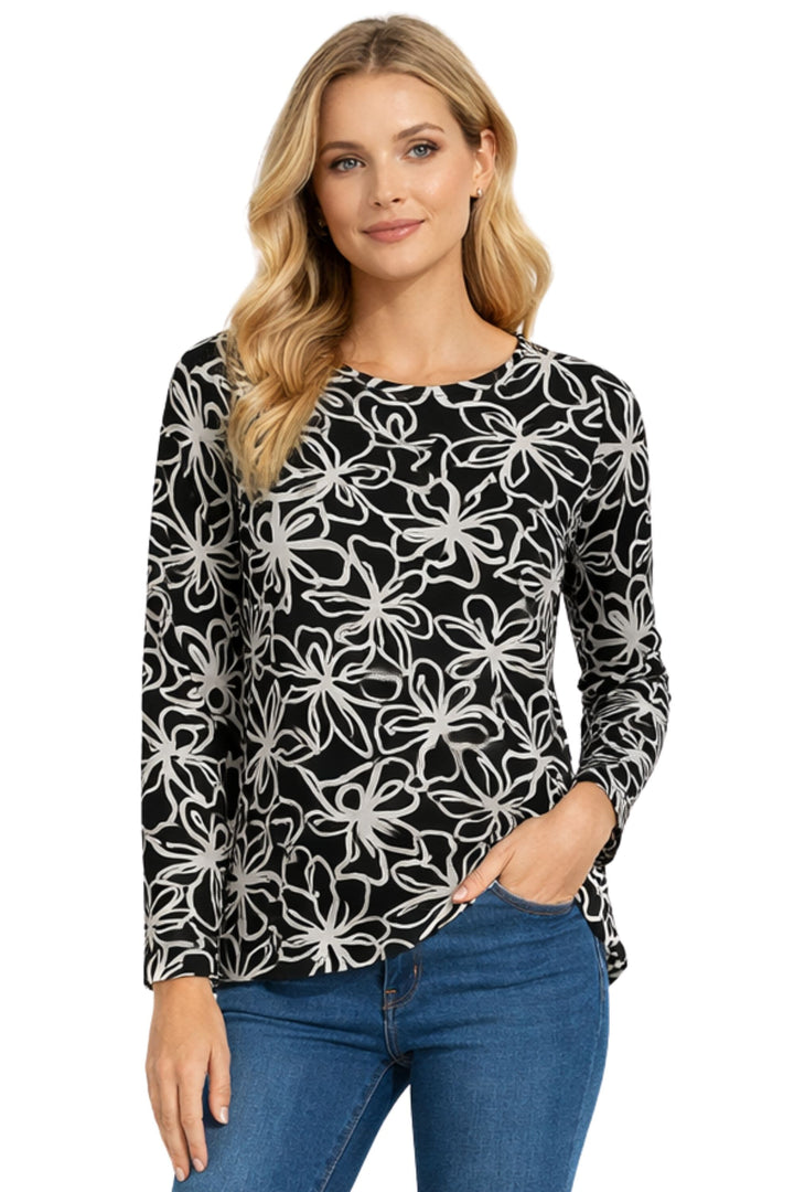 FOIL TOP BLACK / XS ART AND SOUL TOP - FO7794AOP