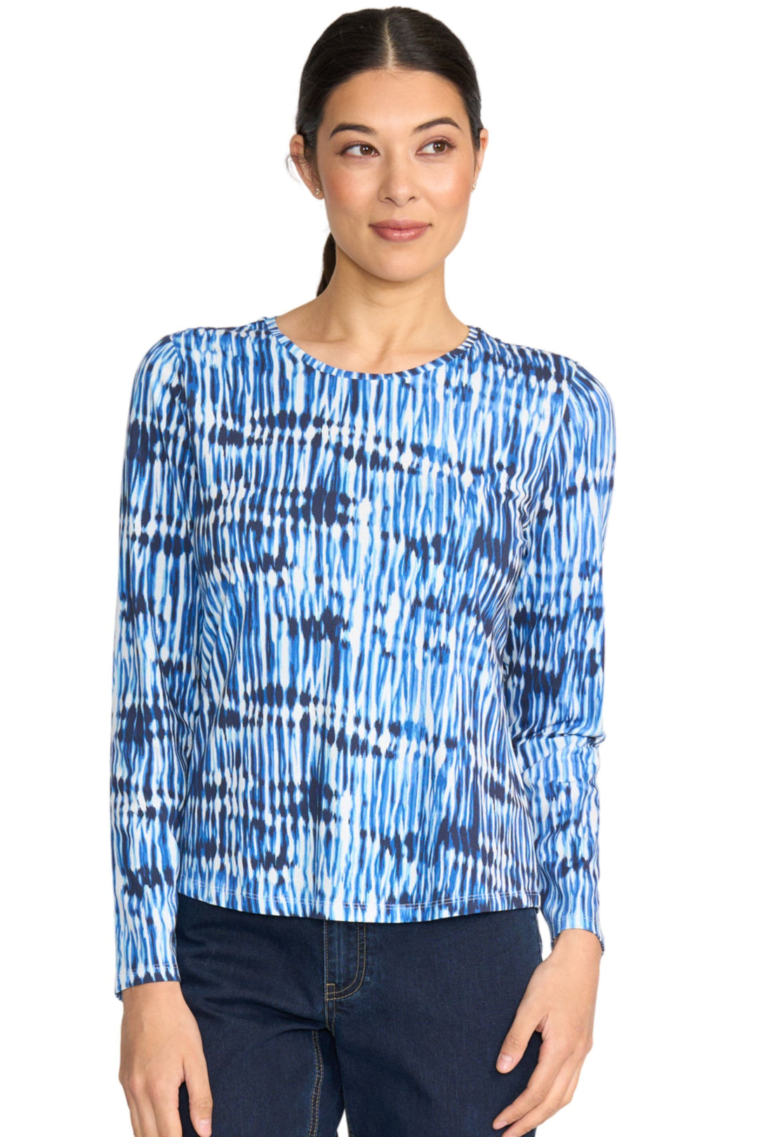 FOIL TOP BLUE / XS ART AND SOUL TOP - FO7794AOP
