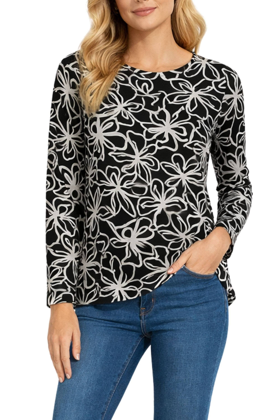 FOIL TOP XS / BLACK ART AND SOUL TOP - FO7794AOP