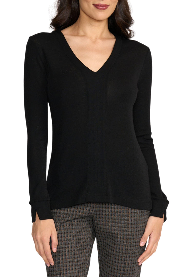 FOIL TOP XS / BLACK SEAMS PERFECT TOP - FO8416