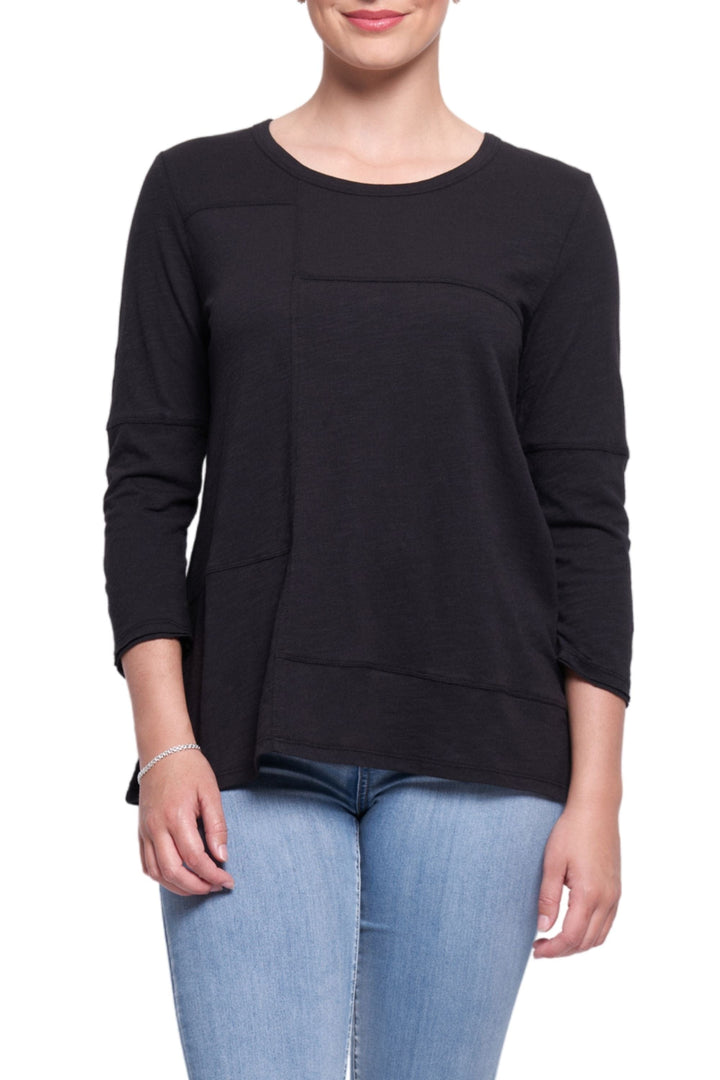 FOIL TOP XS / BLACK SEW IT SEAMS TOP - FO8063