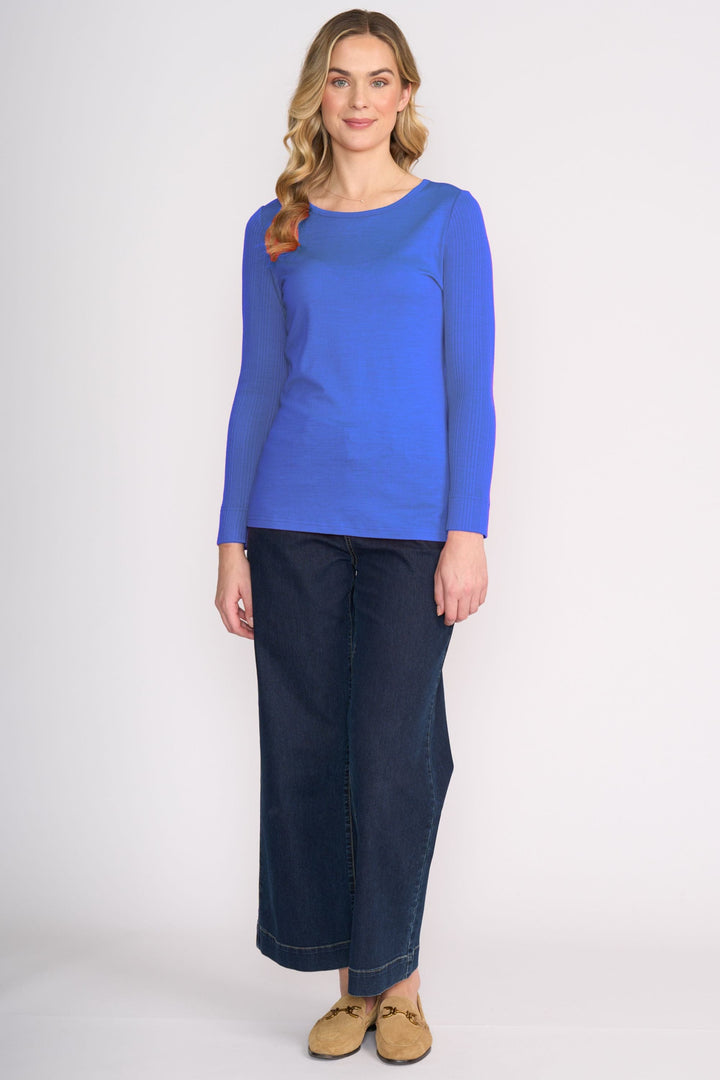 FOIL TOP XS / ELECTRIC-BLUE LOVE EWE TOP - FO8473
