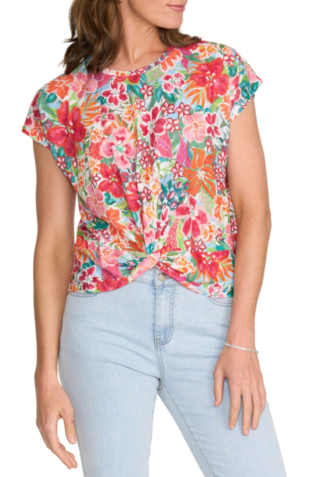 FOIL TOP XS / FLOWER DO THE TWIST TOP - FO8258