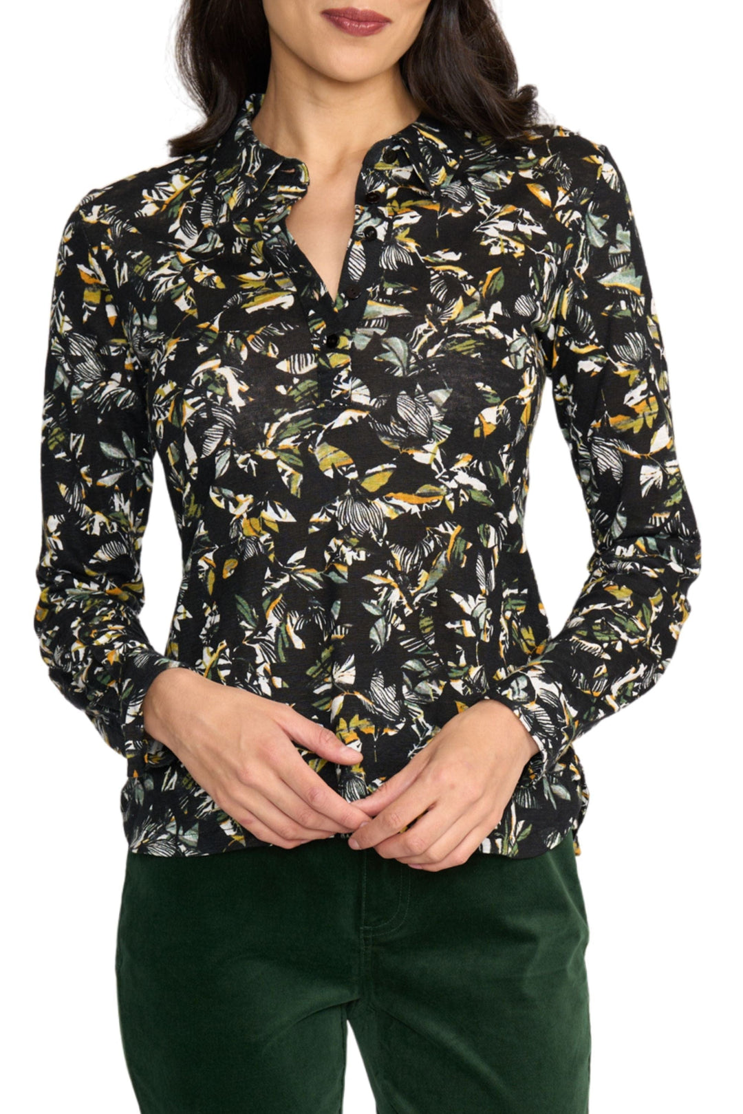 FOIL TOP XS / LEAF RISKY BUSINESS TOP - FO8403