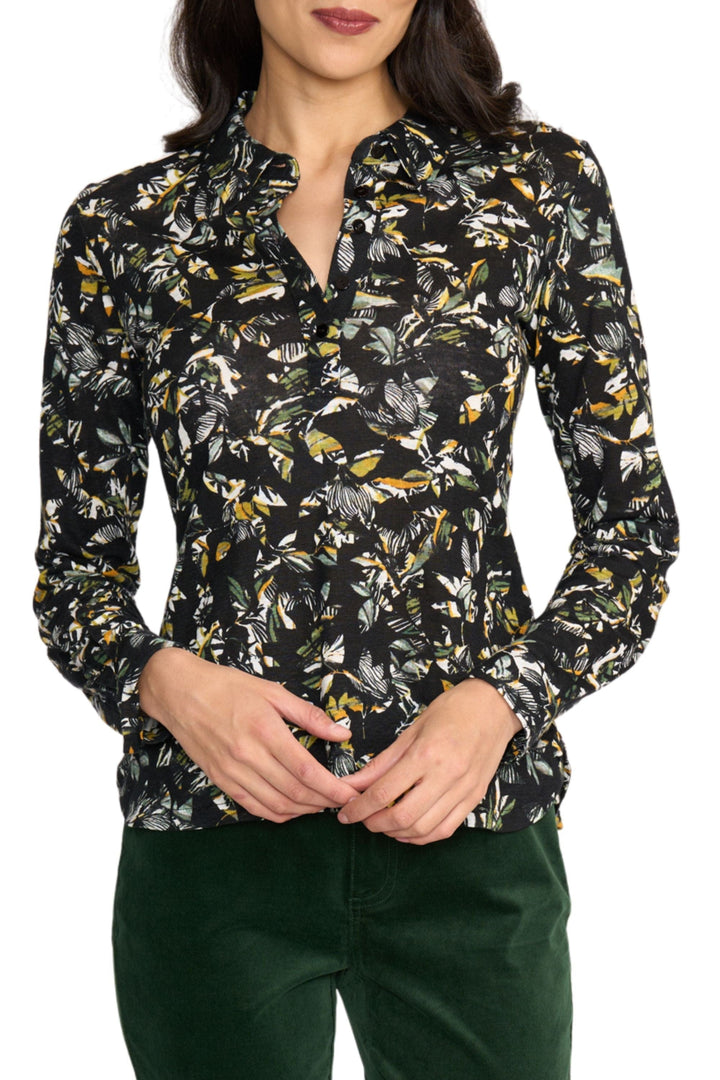 FOIL TOP XS / LEAF RISKY BUSINESS TOP - FO8403