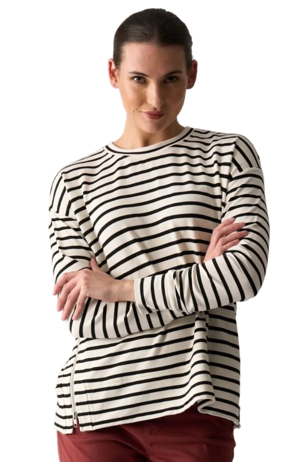 FOIL TRACK TOP SMOOTH TALKER SWEATER - FO8442