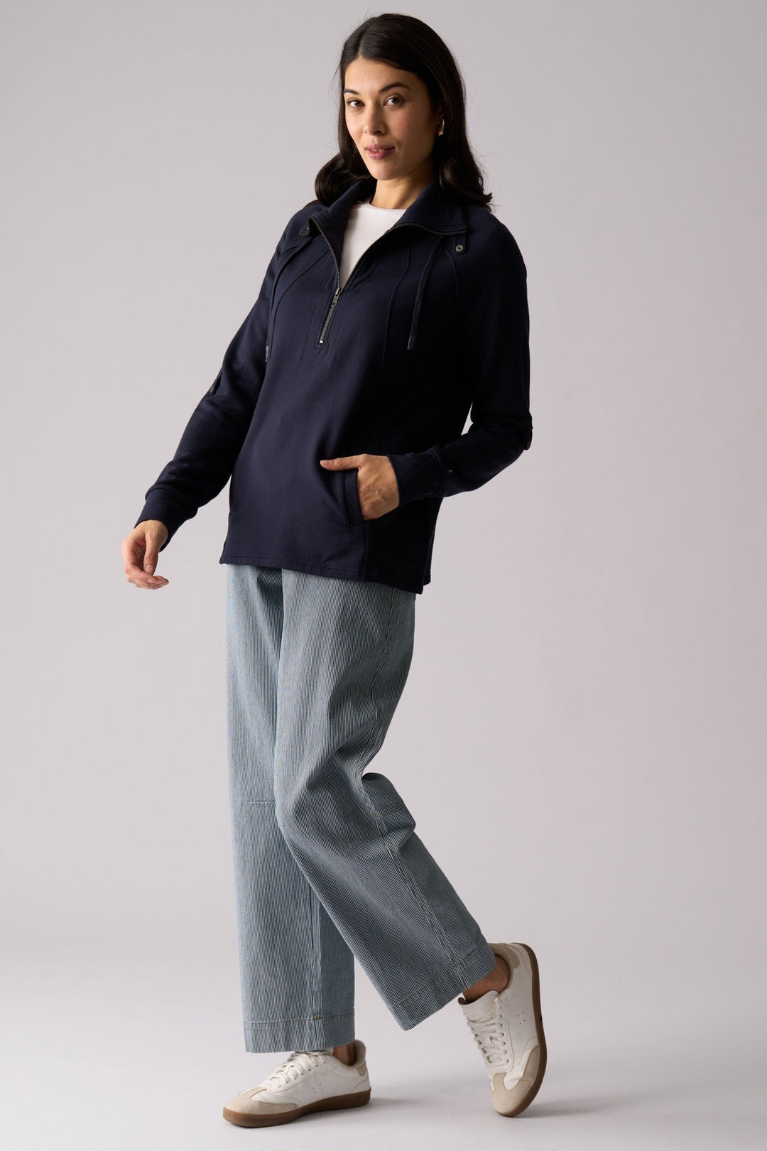FOIL TRACK TOP SOFT SETTING SWEATER - FO8440