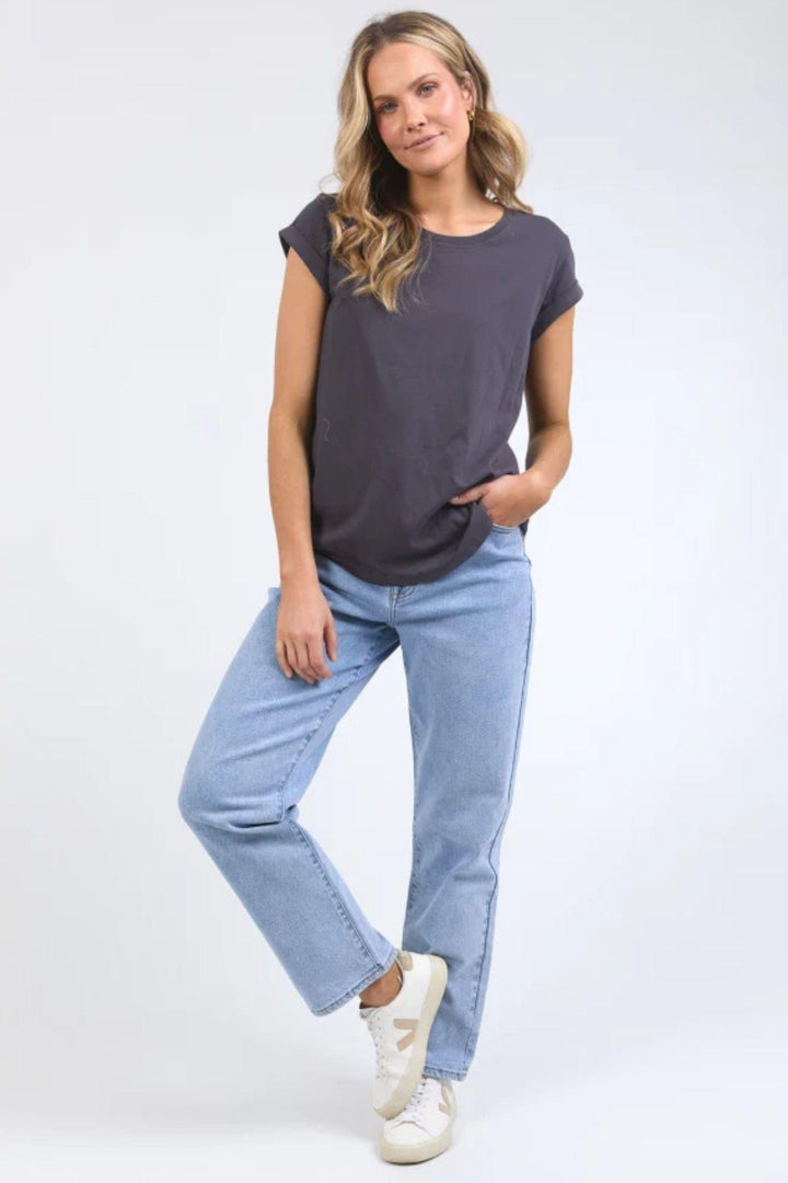 FOXWOOD T-SHIRT 8 / COAL MANLY TEE - 55X0158