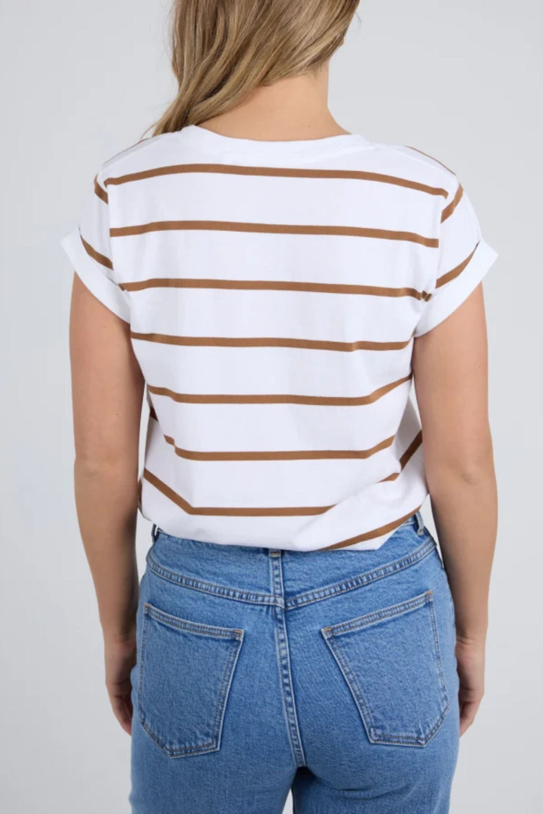 FOXWOOD T-SHIRT MANLY STRIPE VEE TEE - 55X0225